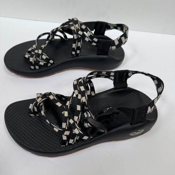 CHACO ZX/2 Classic Womens Black and White Nylon Sandal J107214 size 8 eur 39 - Picture 9 of 14